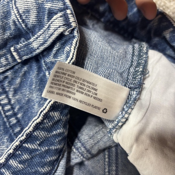 Future Collective Cargo Pants Womens 4 Blue Acid Wash Denim Jogger Style - Picture 6 of 9